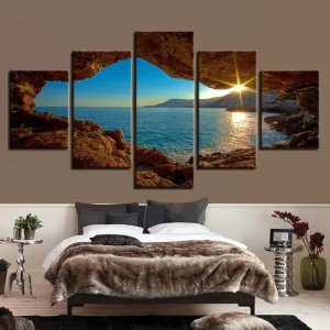 5pcs Landscape Canvas Painting Modern Wall Art