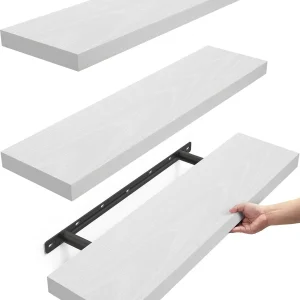 22.5" Floating Shelves.  White, Set of 3